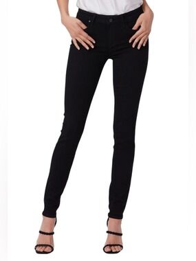 PAIGE Women's Size 26 Black Overdye Verdugo Ultra Skinny Crop Denim Jeans